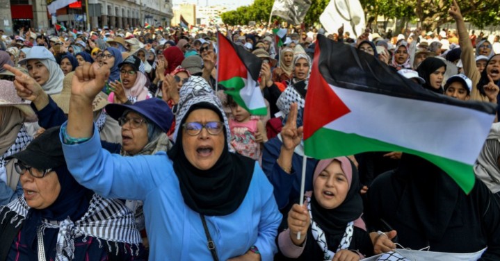 palestinos protestam contra plano de Trump