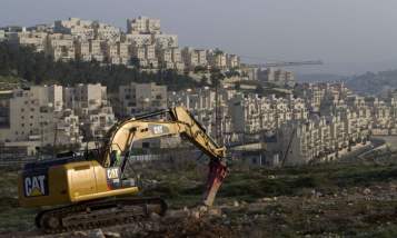 colônia israelense em construção Cisjordânia Palestina